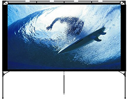Vamvo Outdoor Projector Screen - 80 Inch Projector Screen with Stand 4K HD Portable Front Movie Screen, Foldable Projection Screen with Transportable Full Set Bag for Camping and Recreational Events