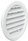 La Ventilazione T10DRB Griglia di Ventilazione in Plastica Tonda da Incasso, Bianco, Diametro 97mm(interno), 120mm(esterno)