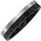 Ring Partnerring aus Carbon & Titan mattiert 2-reihig schwarz Silber bicolor, Ringgröße:Innenumfang 62mm ~ Ø19.7mm
