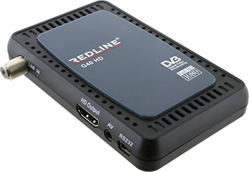 REDLINE G40 HD - Mini Receptor de TV por satélite (HD, WiFi) Color Negro