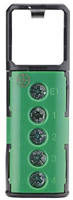 Tableau electrique - Coffret electrique - Disjoncteur - Bornier electrique - Embout de cablage - Borne de connexion électrique - Debflex 707357 Bornier terre vert 5 trous