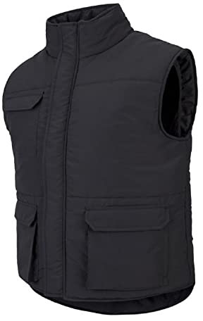 Velilla 205901, Chaleco acolchado multibolsillos, Color Negro, Talla XL