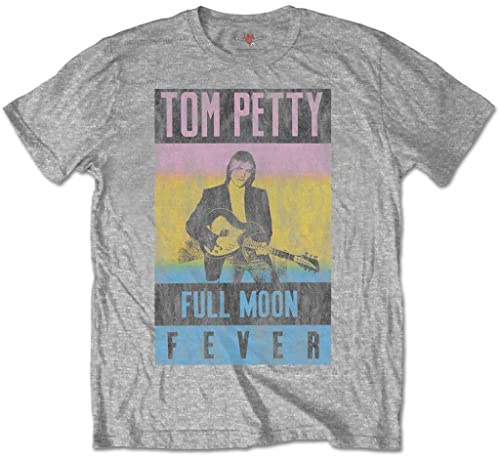 Tom Petty & The Heartbreakers 'Full Moon Fever' (Grey) T-Shirt (x-Large)
