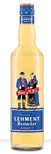 Original Lehment I Rostocker Aquavit I Im Eichenfass gelagert I Nordischer Geschmack des Wasser des Lebens I 42% Vol. I 700 ml