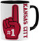 OM3 Number One #1 Kansas City - Tasse | Keramik Becher | 11oz 325ml | Beidseitig Bedruckt | Schwarz