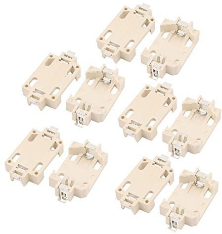 N/A 10 Stück PCB Surface Mouting Terminals CR2032 Button Cell Battery Holder
