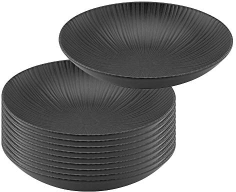 10er SET CreaTable 232084 VESUVIO black Pasta/Salat/Suppenteller 22 cm