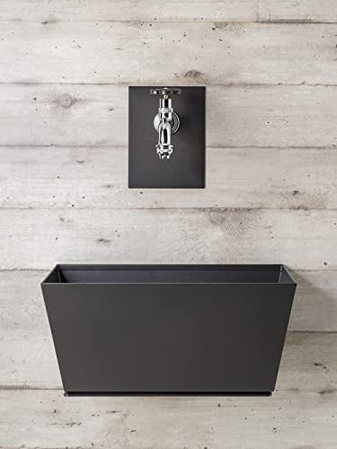 belfer Fontana a Parete da Giardino con Rubinetto e Vasca 42/PRQ Antracite
