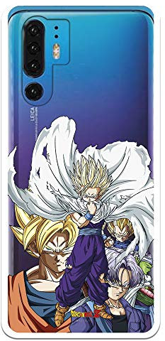 Schutzhülle für Huawei P30 Pro, offizielles Dragon Ball Krieger Saiyans zum Schutz Ihres Handys, flexibles Silikon, offizielles Lizenzprodukt von Dragon Ball.