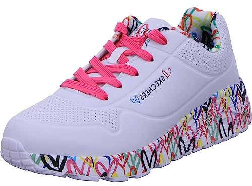 Skechers UNO Lite 314976L-WRPK, Girl Sneakers,Sports Shoes, White, 27 EU