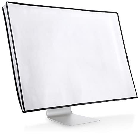 kwmobile Schutzhülle kompatibel mit 27-28 Monitor - Hülle PC Bildschirm - Computer Cover Case - Weiß