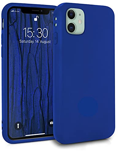 MyGadget Coque pour iPhone 11 - Case TPU Souple & Soft - Cover Protection Extra Fine & Légère - Étui Coloré Anti Choc et Rayures - Bleu Roi