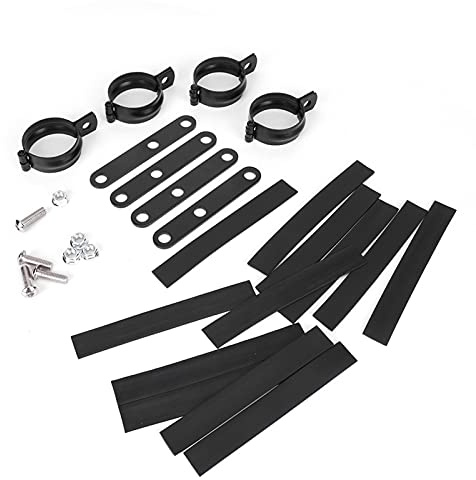 Headerbs Soporte de faro de motocicleta negro Abrazadera de montaje de horquilla Accesorio universal para motocicleta(51-60Mmm)