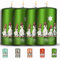 WIKAKERZEN Weihnachtskerze für Adventskranz – 4 Set 13x7cm - Schneemänner - Stumpenkerze aus hochwertigem Paraffinwachs mit Baumwolldocht - Adventskerze RAL zertifiziert (Grün)