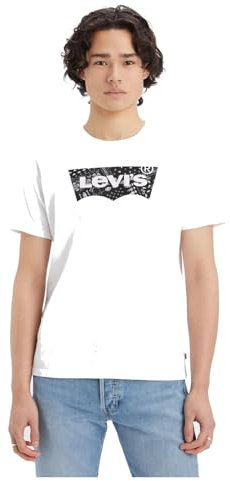 Levi's Herren Graphic Crewneck Tee T-Shirt, Filled Bw White+, S EU