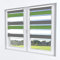 Rollmayer Doppelrollo Klemmfix ohne Bohren Klemmrollo Fensterrollo Duo Rollo Sonnenschutzrollo Zebrarollo Seitenzugrollo für Fenster und Tür (Weiß Grau Grün - 120 x 150 cm - BxH)