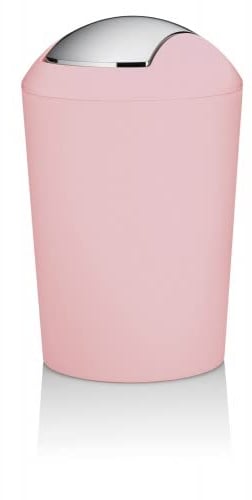 Kela Schwingdeckeleimer Marta, Kunststoff, Altrosa, 5.0L Kapazität, 29.0cm Höhe, 19.5cm Durchmesser, 6 Stück