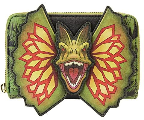 Loungefly Universal Studiso - Jurassic Park - Wallet - Amazon-Exklusiv - Niedliche Sammelhandtasche - Geschenkidee - Kartenhalter mit Mehreren Kartenfächern - Offizielle Handelswaren und Damen