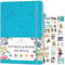 Legend Fitness & Food Journal – Nutrition & Workout Planner with Exercise Calendar & Nutrient Tracker – Gym Training & Diet Log Book for Women & Men – Lasts 3 Months, 14x21cm (Aquamarine)