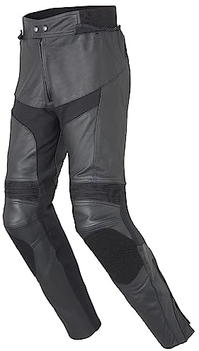 Sport Men 191 Motorrad Lederhose Herren, Klasse A Zertifizierte Motorradhose, Bequeme Motorradhose Herren mit Protektoren, Knieprotektoren Entnehmbar & Höhenverstellbar, Größe 52