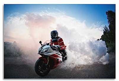ECHUN Motorrad Poster R6 Race Bike Dekorative Leinwand Wand & Kunst Bild Gemälde 30 x 45 cm