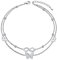 HOOHWE Bracelet de cheville pour femme en argent sterling 925 - Chaîne de cheville classique réglable - Bijou d'été pour femme et fille, 9 Zoll + 1,5 Zoll, Argent sterling