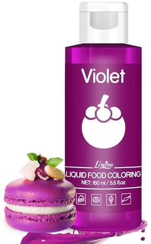 Lebensmittelfarbe - 160ml Flüssige Lebensmittel Farben für Kuchen, Backen, Kekse, Macaron - Zuckerfrei Konzentrierte Farbe Food Coloring für Tortendeko, Getränken, Osterei, DIY Slime (Violett)