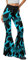 Poceacles Workout-Leggings für Damen, Stretch, ausgestellte Hose für Sport, Laufen, Fitness, Bauchkontrolle, Yogahose, Übergröße, Blaue Flamme, L Lange