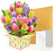 GREETING ART Pop-Up Blumen Karte – Blume mit Tulpe, Karte mit Tulpe, 3D Geburtstagskarte für Frau, Freundin & Mutter,Gute Besserung, Danke, Jahrestag Karte, Hochzeitskarte, Muttertag Karte