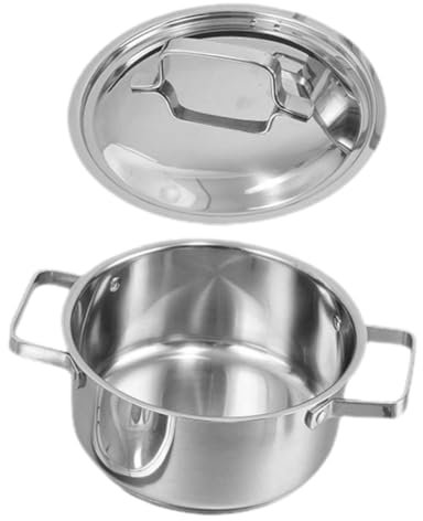 LIFKOME Olla Multifuncional De Acero Inoxidable Para Cocción De Sopas Leche y Fideos Para Cocinas De Inducción y Uso Diario Fácil De Limpiar y Apta Para Lavavajillas