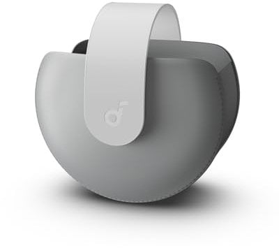 Soundcore Estuche de Viaje Space One Pro de Anker, Carcasa Protectora Blanda, Botón Metálico Magnético, Ligera y Fácil de Transportar, Color Gris