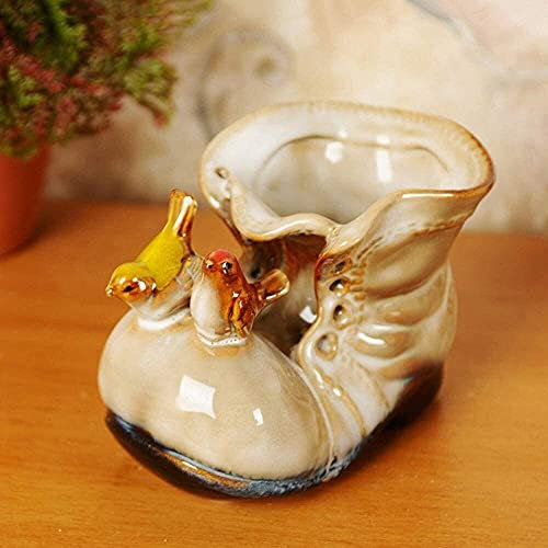 Stift dekorieren. Keramik-Blumentopf for den Innenbereich, Dekoration for Schuhe, Sukkulenten, Blumentopf, Blumentopf, Wasserkultur, Vase, Büro, Stifthalter, Aufbewahrung von kleinen Gegenständen, Blu