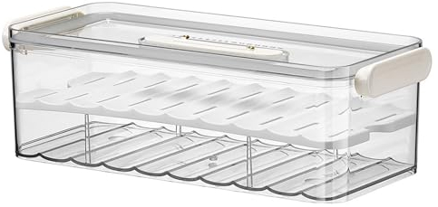 Wnvivi Contenedor de Almacenamiento de Bolas de Masa de 2 Capas,Caja de Bolas de Masa Hervida Apilable Sellada para Frigorífico,Contenedor Organizador de Bolas de Masa Que Ahorra Espacio