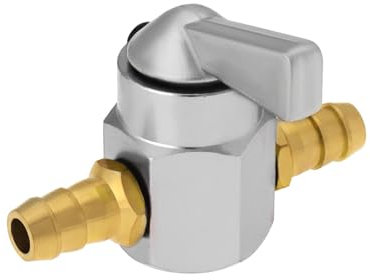 VGOL 1 robinet de carburant en métal 8 mm pour moto, VTT, scooter, robinet d'essence, robinet de carburant, robinet de carburant à essence, robinet de carburant, robinet de robinet à carburant argenté