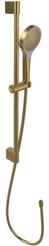 Villeroy & Boch Verve Showers système douche – ensemble douche avec support douchette à main régl. - Douchette main 3 types de jets – Système douche facile à entretenir, facile à monter – Brushed Gold