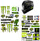 2 Blatt Motorrad Aufkleber, Helm Sticker für Helme, Motorräder, Skateboards, Dirtbikes (Pfote)