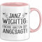 Kollege Tasse Geschenk Janu Wichtig Fresse Halten Ist Angesagt (Rosa)