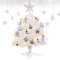 Mini Weihnachtsbaum, Weihnachtsbaum klein beleuchtet, künstliche weiße Tannenbaum, Weihnachtsbaum klein beleuchtet, Mini Tischplatte Tannenbaum, Mini Weihnachts Baum mit LED, für Weihnachtsdeko Weiß