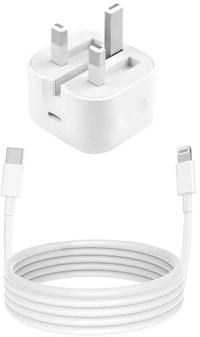 iPhone Fast Charger Plug and Cable, 20W USB-C Power Adapter, 20W PD Charger Plug with 6.6FT USB C to Light ning Cable, for iPhone14 13 12 11 Pro/Pro Max/Plus/mini/X/XR