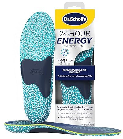 Dr. Scholl’s 24-Hour Energy Einlegesohlen- Gibt mit jedem Schritt Energie zurück, lindert müde, schmerzende Füße mit Memory Foam, Boosting-Beads-Technologie, flexible Fußgewölbestütze, EU Größe 35-40