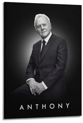 PCMOAUDB Anthony Hopkins Schauspieler-Poster, dekoratives Gemälde, Leinwand, Wandposter und Kunstdruck, moderne Familienschlafzimmer-Dekoration, Poster, 60 x 90 cm