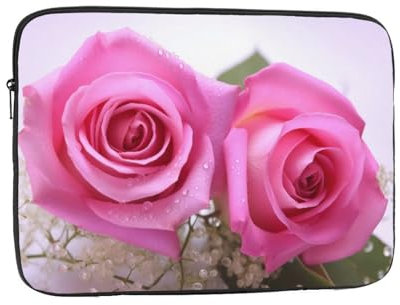 Cute Rose Laptop Hülle Sleeve - Stoßfeste Schutzhülle für 10 Zoll, 12 Zoll, 13 Zoll, 15 Zoll, 17 Zoll Laptops - Schlanke und tragbare Laptoptasche