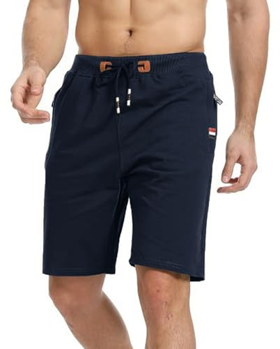 Rayson Short Décontracté pour Homme D'été Sport Shorts et Bermudas Homme avec Cordon Poches Casual Randonnée Pantalon Court Bleu Marine L