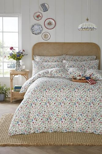 Cath Kidston Bug Ditsy Bettbezug-Set aus 100 % Baumwolle, mehrfarbig (Doppelbett-Bettwäsche-Set, 200 x 200 cm)