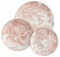 MMZ Bouquet Servizio Di Piatti 18 Pezzi In Porcellana Colore Rosa