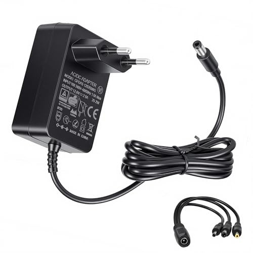 12,6V 2A Netzadapter Ladegerät für Elektronik, Lithium-Ionen LiPo 3S, 10,8V | 11,1V 12,6V AC DC Trafo Ladegerät Power Supply Plug