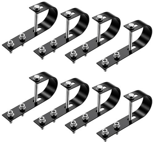 GETLITOOL 8 Stück Balkonkraftwerk Halterung 304 Edelstahl, Universal PV Modul Befestigung Haken für PV-Module, Solarmodul Halterung mit Komplettes Montageset für Balkon, Dach, Garage, Wohnmobil, Boot