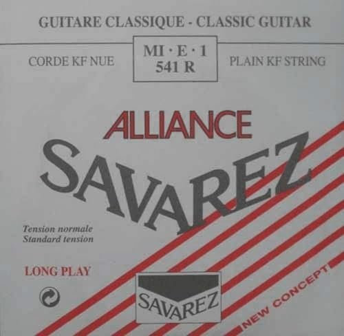 SAVAREZ - 541R CORDA SINGOLA MI-E-1 CHITARRA CLASSICA Corda Singola per Chitarra Classica (MI-E-1), in Fluorocarbonio, a Tensione Normale, Serie Alliance