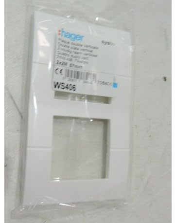 plaque hager systo verticale 2x2 modules 57mm blanche