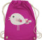 Shirtracer Turnbeutel Rucksack - Ostergeschenk Ostern - Süßer Vogel Frühlingstiere mit Blumen - Unisize - Fuchsia - wechselwäsche beutel kita osterbeutel stoff oster vögel stoffbeutel ostergeschenke